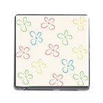 Flower Background Nature Floral Memory Card Reader (Square 5 Slot) Front