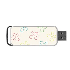 Flower Background Nature Floral Portable Usb Flash (one Side) by Mariart