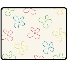 Flower Background Nature Floral Double Sided Fleece Blanket (medium)  by Mariart