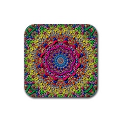 Background Fractals Surreal Design 3d Rubber Coaster (square)  by Pakrebo