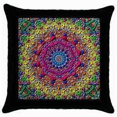 Background Fractals Surreal Design 3d Throw Pillow Case (Black)