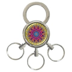 Background Fractals Surreal Design 3d 3-Ring Key Chains