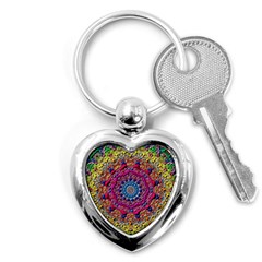 Background Fractals Surreal Design 3d Key Chains (Heart) 