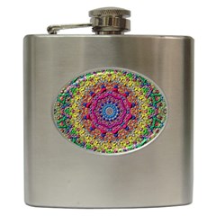 Background Fractals Surreal Design 3d Hip Flask (6 oz)