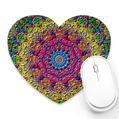 Background Fractals Surreal Design 3d Heart Mousepads