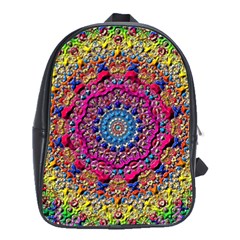 Background Fractals Surreal Design 3d School Bag (Large)