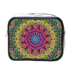 Background Fractals Surreal Design 3d Mini Toiletries Bag (One Side)