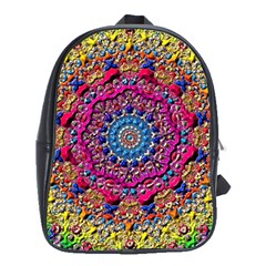 Background Fractals Surreal Design 3d School Bag (XL)