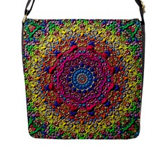 Background Fractals Surreal Design 3d Flap Closure Messenger Bag (L)