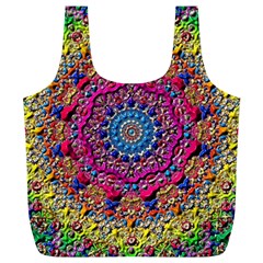 Background Fractals Surreal Design 3d Full Print Recycle Bag (XL)