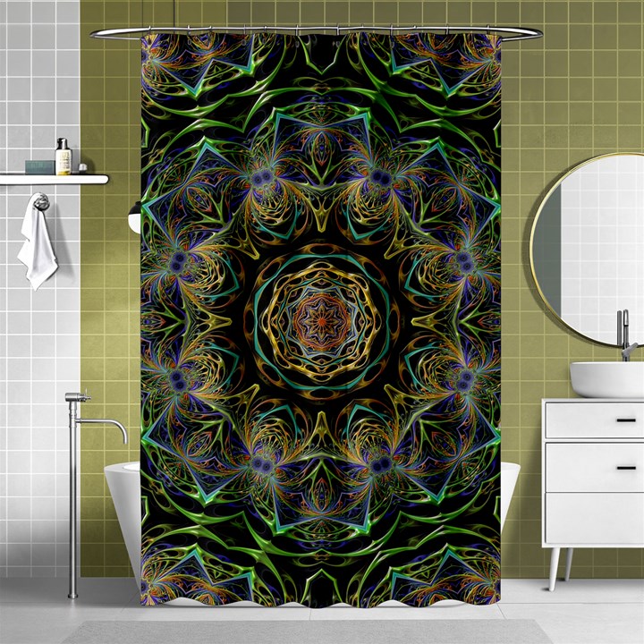 Fractal  Background Graphic Shower Curtain 48  x 72  (Small) 