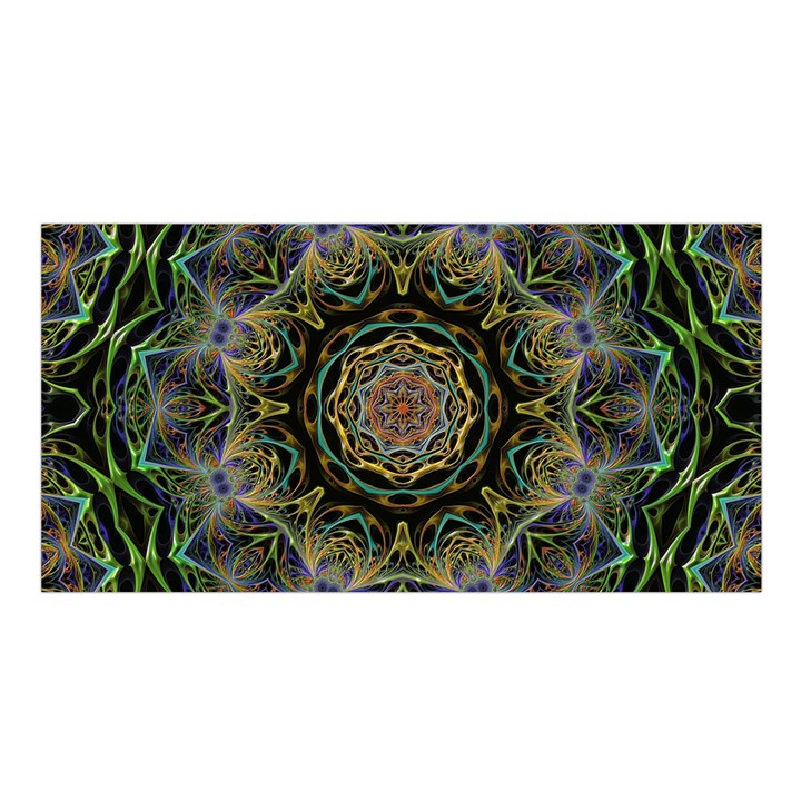 Fractal  Background Graphic Satin Shawl