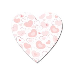 Pastel Pink Hearts Heart Magnet by retrotoomoderndesigns