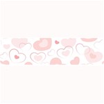 Pastel Pink Hearts Large Bar Mats 32 x8.5  Bar Mat