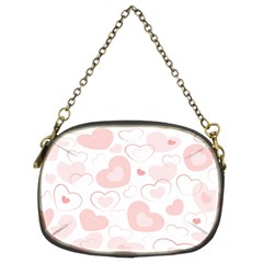 Pastel Pink Hearts Chain Purse (two Sides) by retrotoomoderndesigns