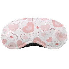 Pastel Pink Hearts Sleeping Masks by retrotoomoderndesigns