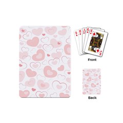 Pastel Pink Hearts Playing Cards (mini)