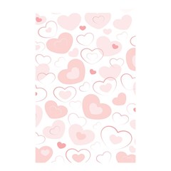 Pastel Pink Hearts Shower Curtain 48  X 72  (small)  by retrotoomoderndesigns