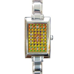 Background  Kaleidoscope Rectangle Italian Charm Watch