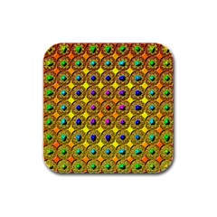 Background  Kaleidoscope Rubber Square Coaster (4 pack) 