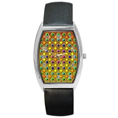 Background  Kaleidoscope Barrel Style Metal Watch