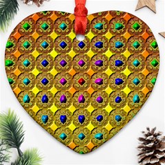 Background  Kaleidoscope Heart Ornament (Two Sides)