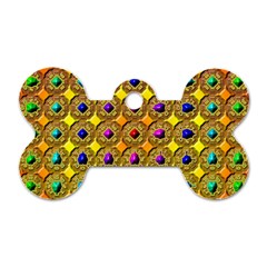 Background  Kaleidoscope Dog Tag Bone (One Side)