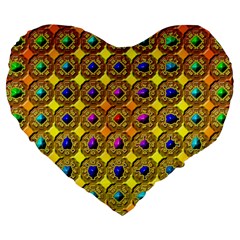 Background  Kaleidoscope Large 19  Premium Heart Shape Cushions