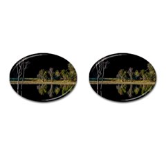 Soi Ball Symmetry Scenery Reflect Cufflinks (oval) by Pakrebo