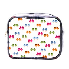 Tweet-hearts Pattern Mini Toiletries Bag (one Side) by WensdaiAmbrose