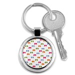 Tweet-Hearts Pattern Key Chains (Round)  Front