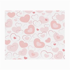 Pastel Pink Hearts Small Glasses Cloth