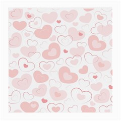 Pastel Pink Hearts Medium Glasses Cloth (2-side) by retrotoomoderndesigns