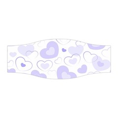 Pastel Purple Hearts Stretchable Headband by retrotoomoderndesigns