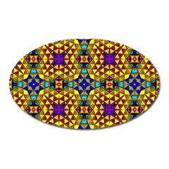 Tile Background Image Graphic Abstract Oval Magnet by Pakrebo