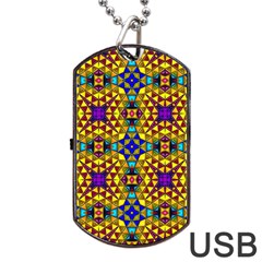 Tile Background Image Graphic Abstract Dog Tag Usb Flash (one Side)