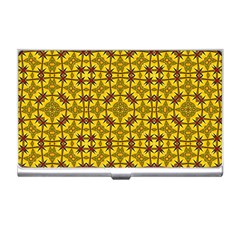 Tile Background Image Graphic Yellow Business Card Holder by Pakrebo