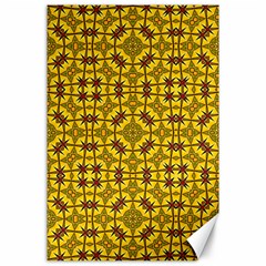 Tile Background Image Graphic Yellow Canvas 24  X 36  by Pakrebo