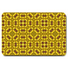 Tile Background Image Graphic Yellow Large Doormat  by Pakrebo