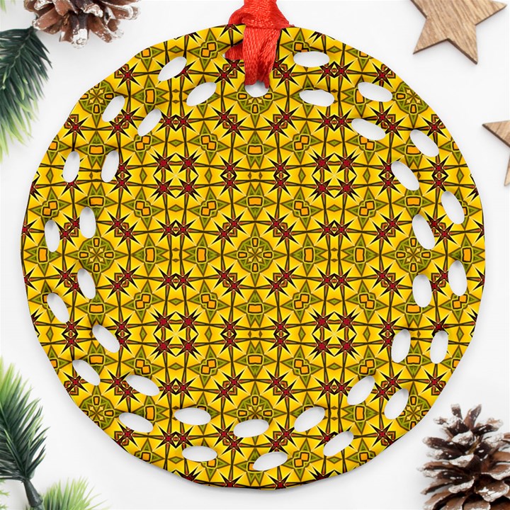 Tile Background Image Graphic Yellow Ornament (Round Filigree)