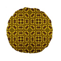 Tile Background Image Graphic Yellow Standard 15  Premium Round Cushions by Pakrebo