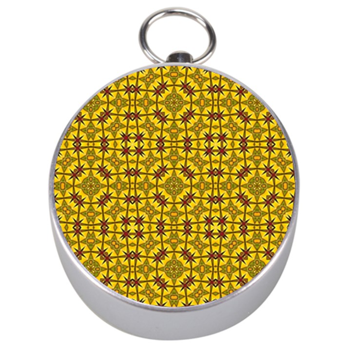 Tile Background Image Graphic Yellow Silver Compasses