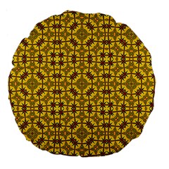 Tile Background Image Graphic Yellow Large 18  Premium Flano Round Cushions by Pakrebo