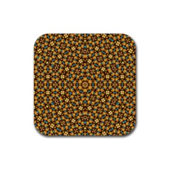 Tile Background Image Geometric Rubber Coaster (square)  by Pakrebo