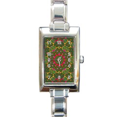 Background Image Pattern Rectangle Italian Charm Watch by Pakrebo