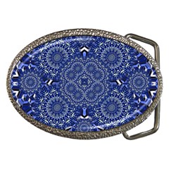 Farbenpracht Kaleidoscope Blue Belt Buckles by Pakrebo