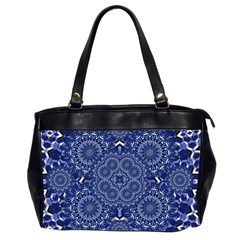 Farbenpracht Kaleidoscope Blue Oversize Office Handbag (2 Sides) by Pakrebo