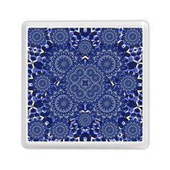 Farbenpracht Kaleidoscope Blue Memory Card Reader (square) by Pakrebo