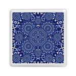 Farbenpracht Kaleidoscope Blue Memory Card Reader (Square) Front