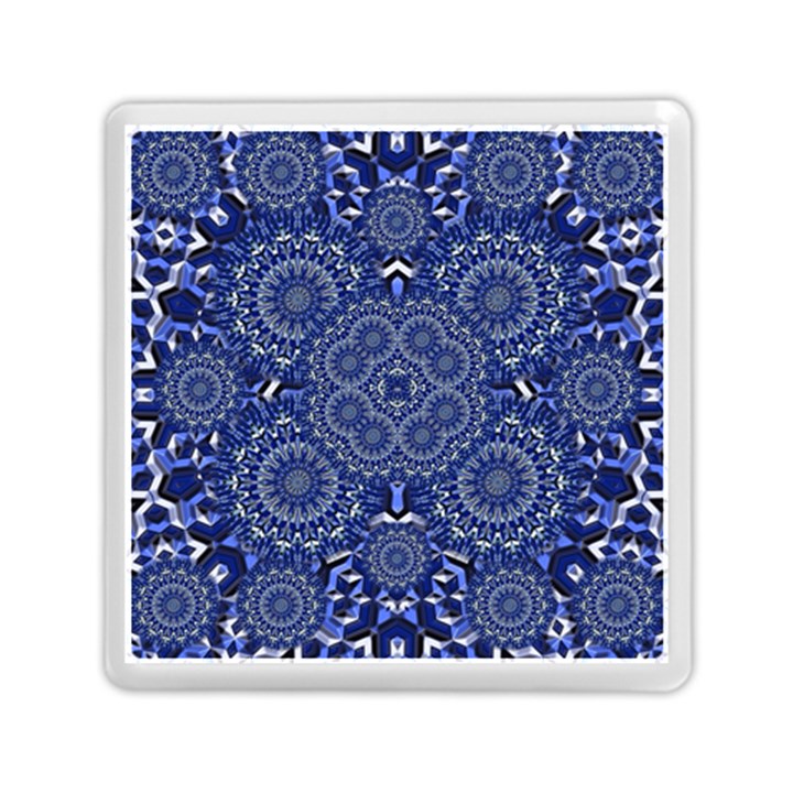 Farbenpracht Kaleidoscope Blue Memory Card Reader (Square)